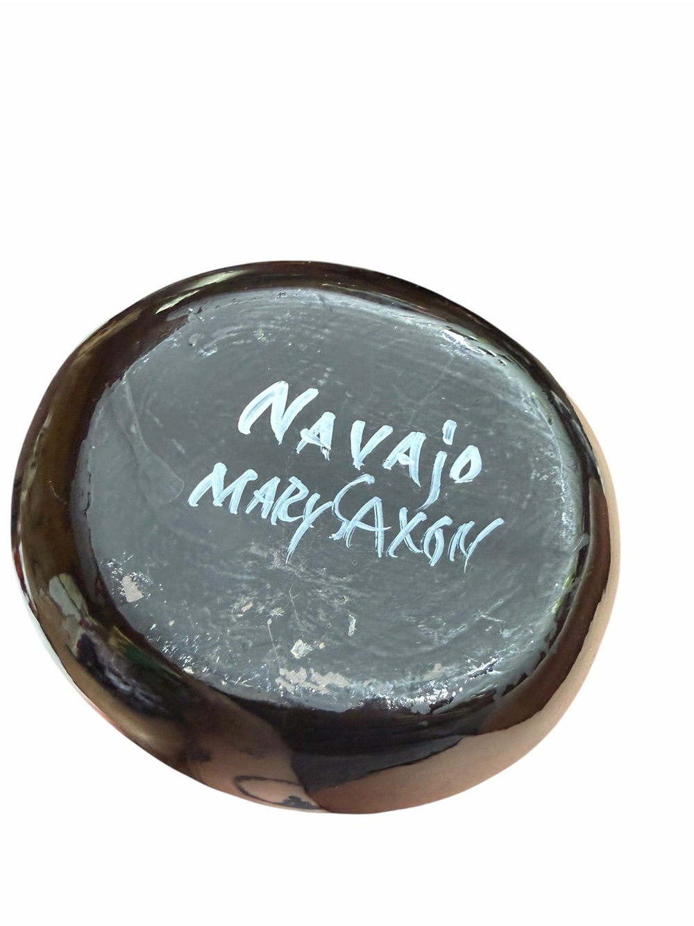 1970s Native American Navajo Artisan Mary Saxon Double-Spout‎ Wedding Vase - Picture 6 of 6